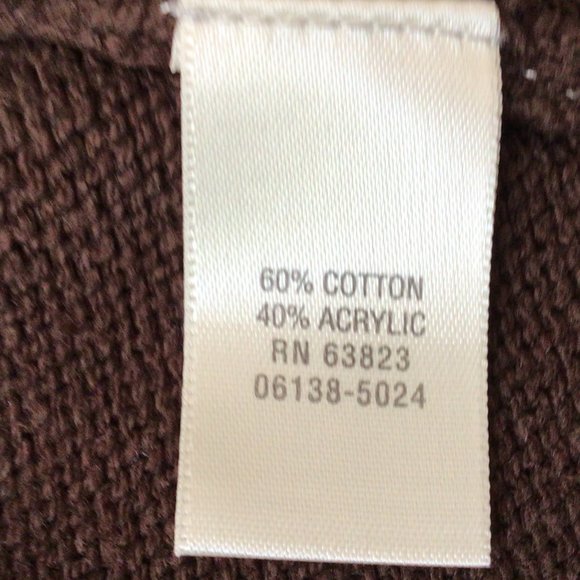 Christopher & Banks - Offset collar brown pullover sweater - Picture 6 of 7